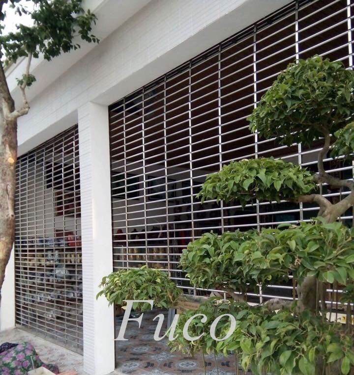 Cửa cuốn song ngang ống tròn 19 và phi 21, INOX 201 và INOX 304