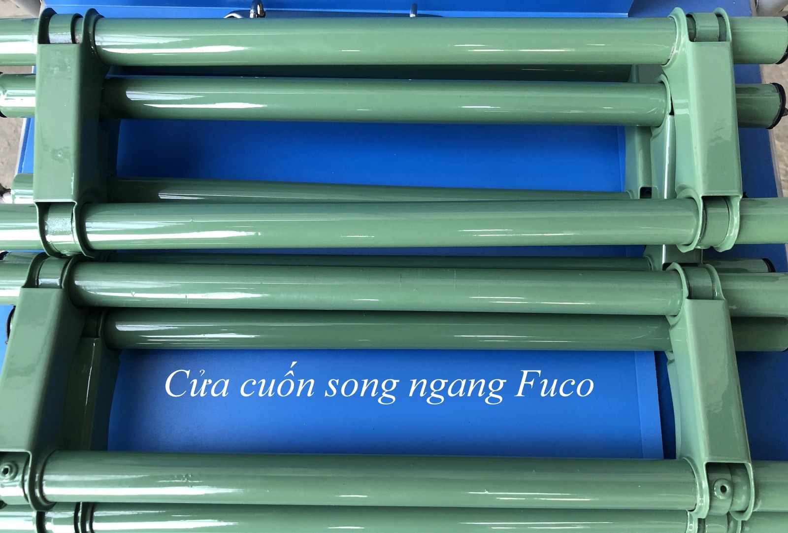 Cửa cuốn song ngang ống tròn 19 và phi 21 sơn tĩnh điện