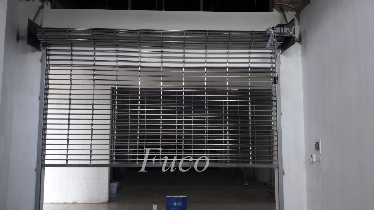 Cửa cuốn song ngang ống tròn 19 và phi 21, INOX 201 và INOX 304