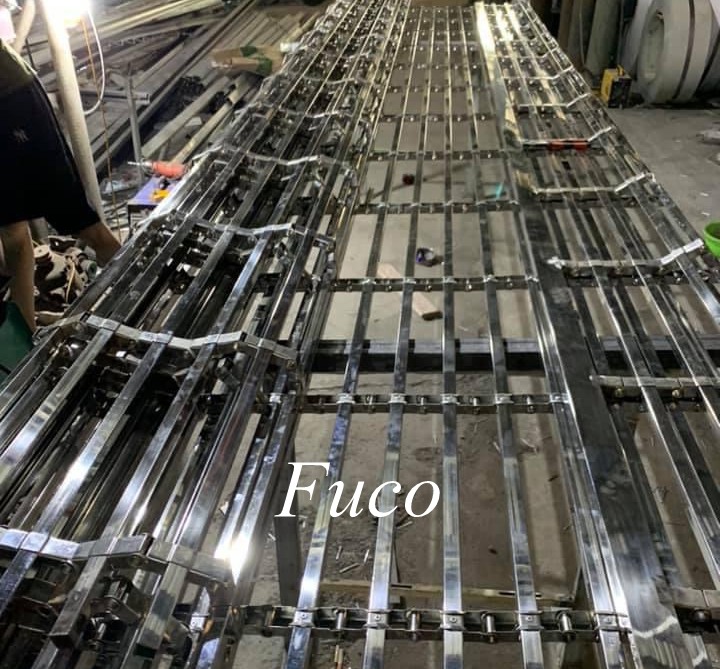 Cửa cuốn song ngang hộp 20x20, INOX 201 và INOX 304