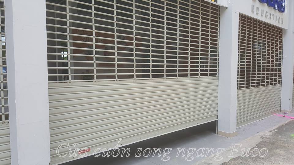 Cửa cuốn song ngang ống tròn 19 và phi 21 sơn tĩnh điện